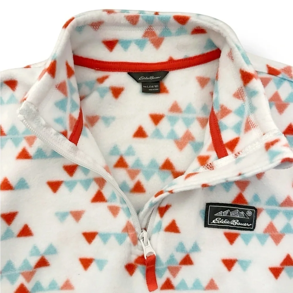 Eddie Bauer | Geometric Print Fleece Pullover (L) 🔺